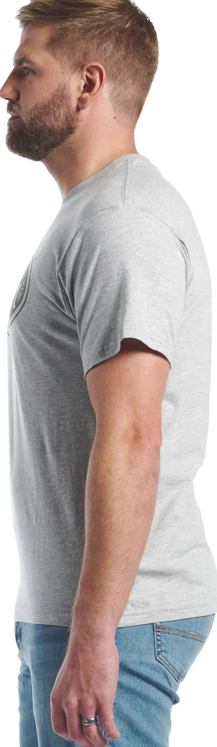 Justin Boots Justin Men's Logo Tee Heather Grey Best