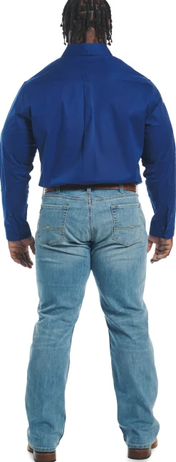 Justin Boots Justin Team Button Down Blue Depth