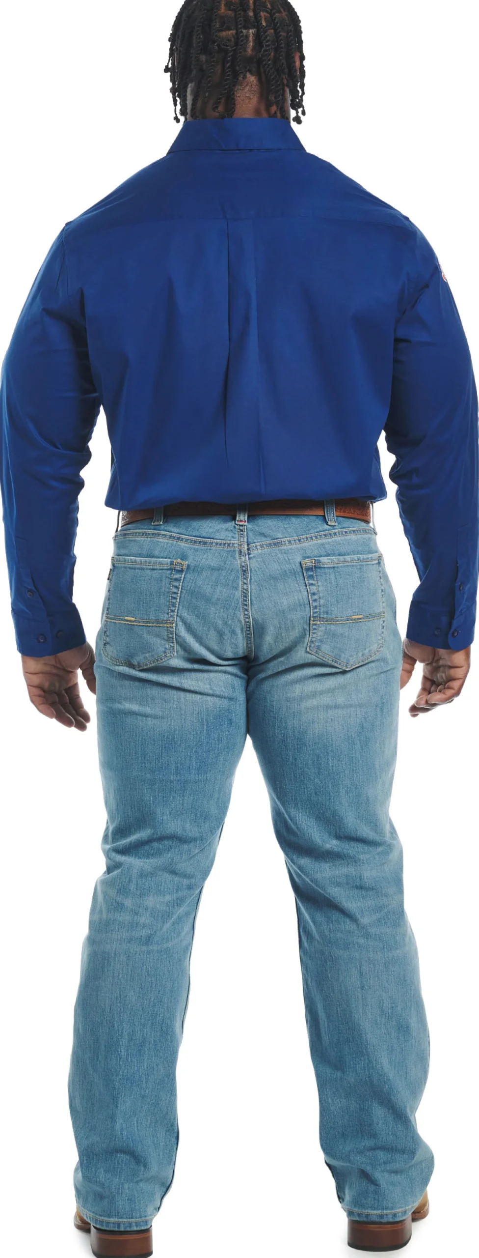 Justin Boots Justin Team Button Down Blue Depth