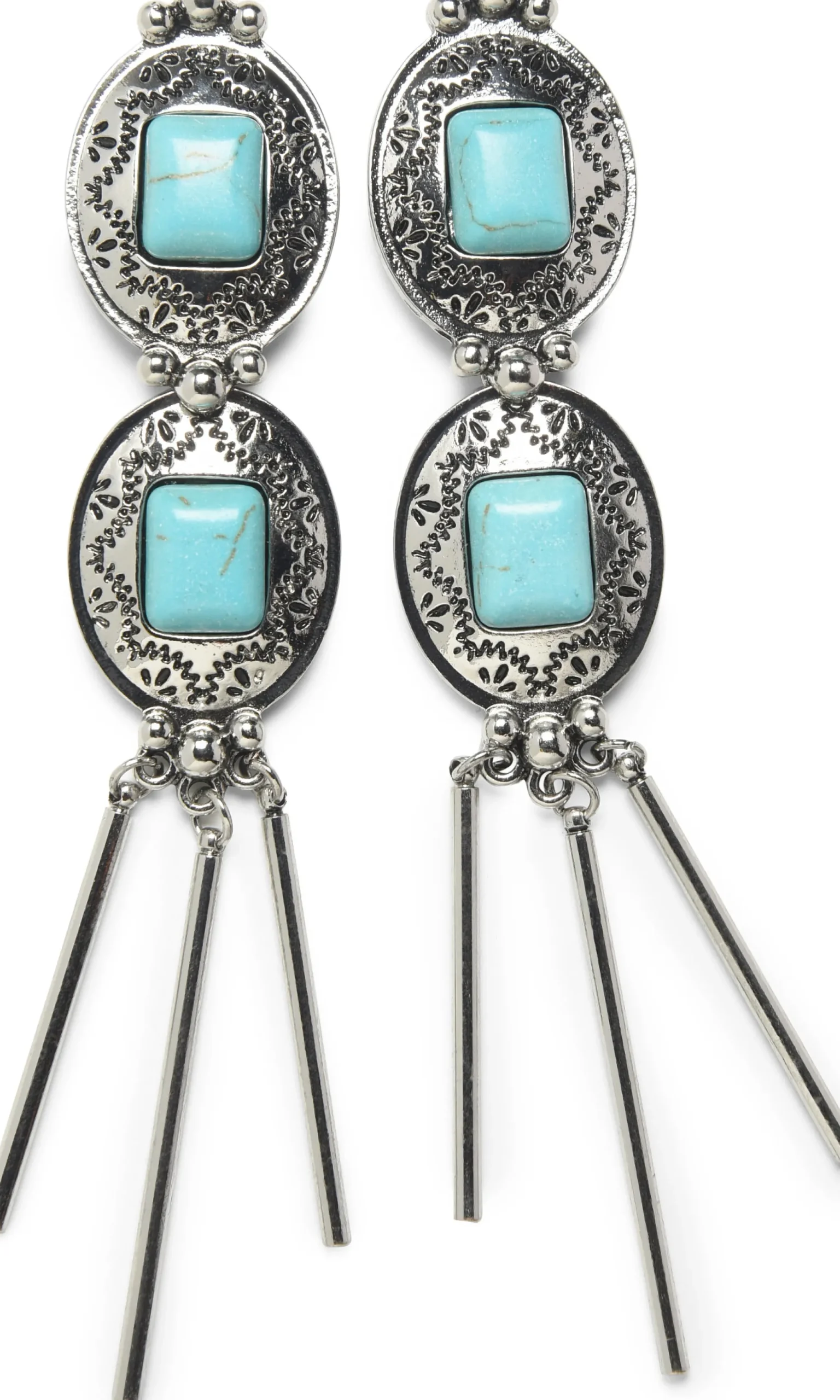 Justin Boots Justin Women'S Embossed Concho Earrings Silver