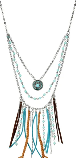 Justin Boots Justin Women's Three Layer Necklace Silver Sale