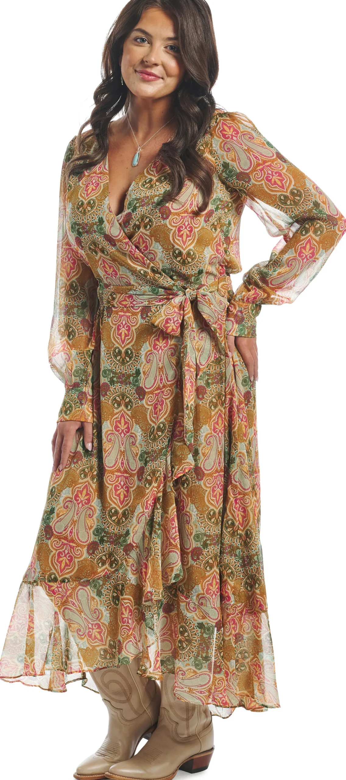 Justin Boots Justin Women's Wrap Maxi Dress Tan Online