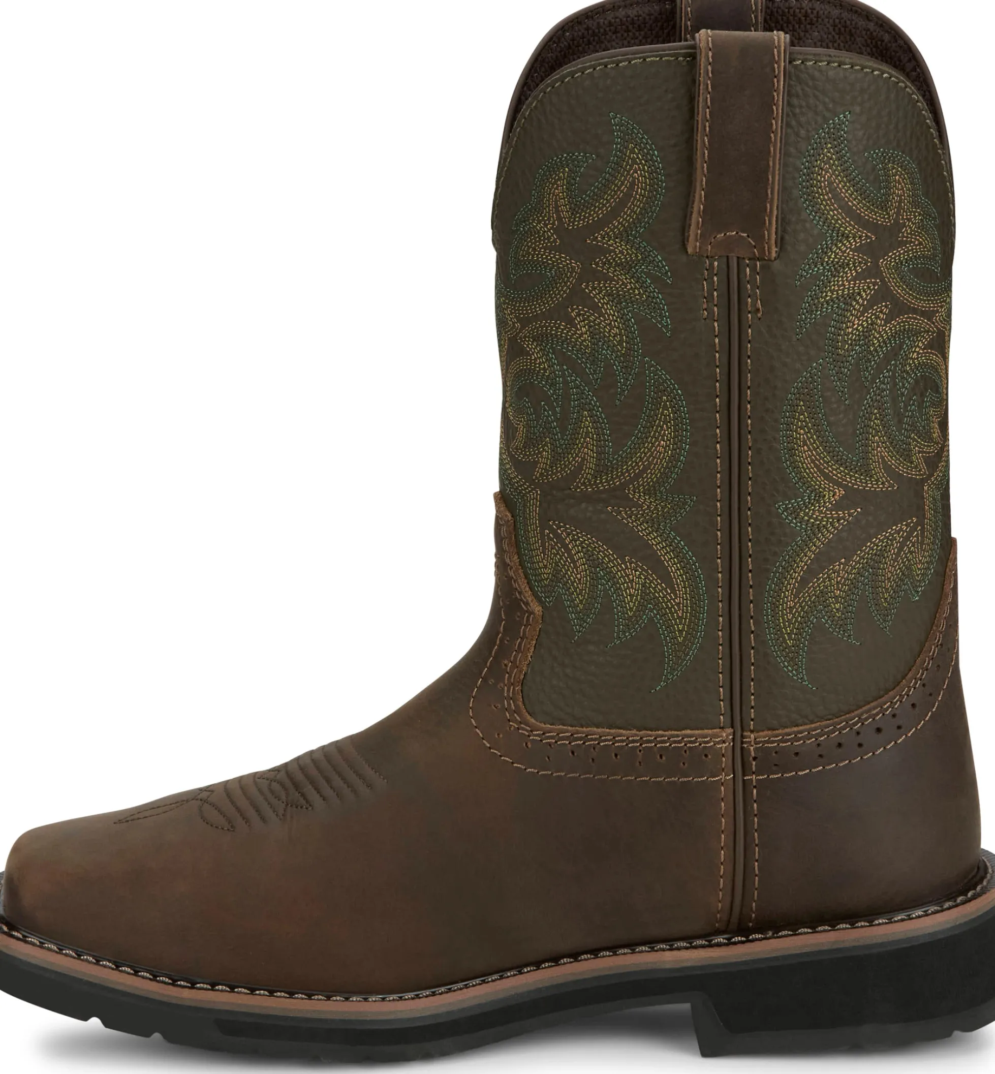 Justin Boots Keavan 11" Met Guard Steel Toe Dark Brown Clearance