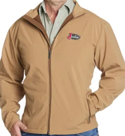 Justin Boots Laminated Full-Zip Jacket British Khaki Hot