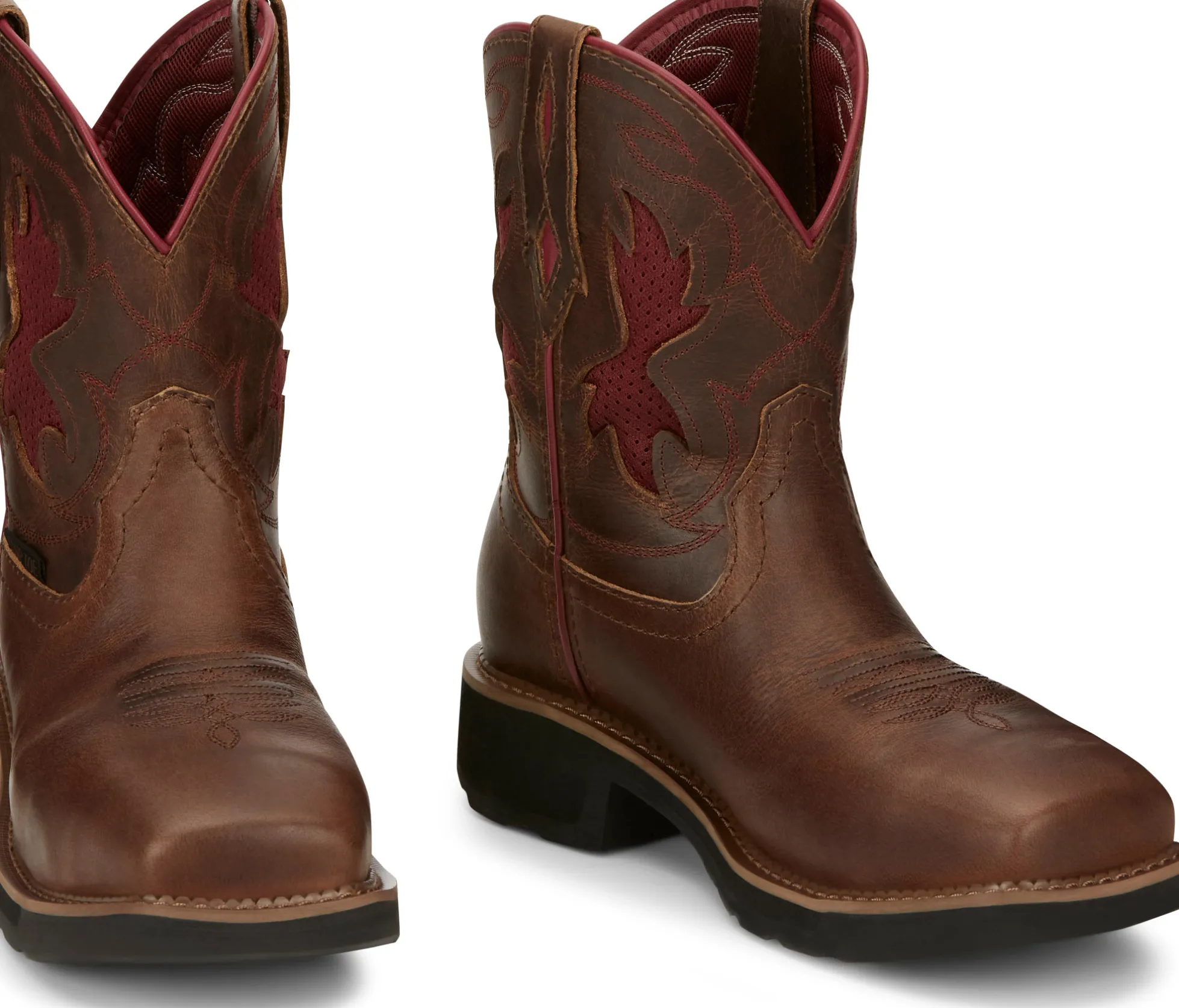 Justin Boots Lathey 8" Nano Composite Toe Work Boot Brown Online