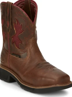 Justin Boots Lathey 8" Nano Composite Toe Work Boot Brown Online