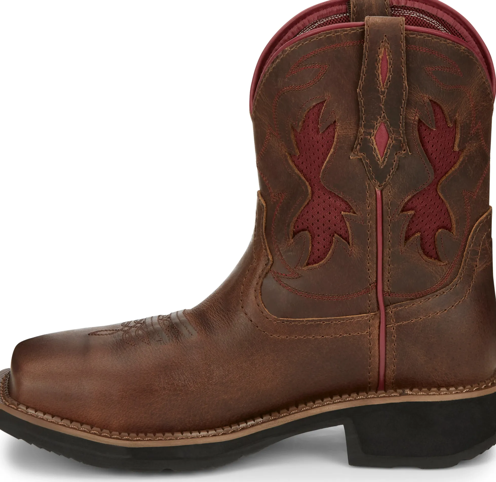 Justin Boots Lathey 8" Nano Composite Toe Work Boot Brown Online