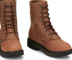 Justin Boots Livestock 8" Work Aged Brown Sale