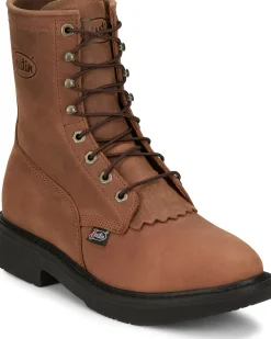 Justin Boots Livestock 8" Work Aged Brown Sale