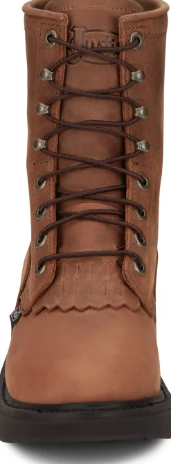 Justin Boots Livestock 8" Work Aged Brown Sale