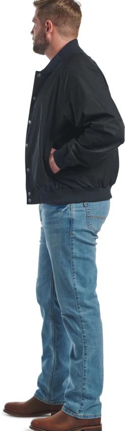 Justin Boots Logo Bomber Jacket Black