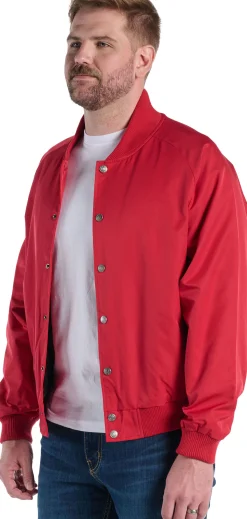 Justin Boots Logo Bomber Jacket Red Clearance