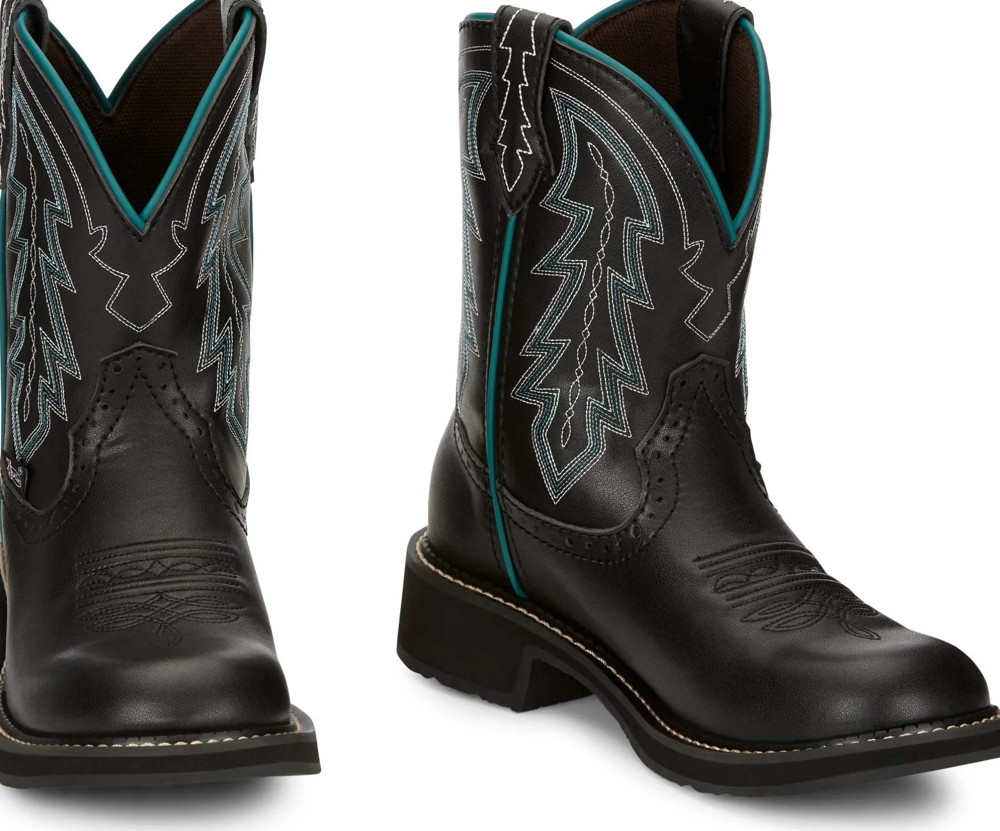 Justin Boots Lyla 8" Western Boot Black New