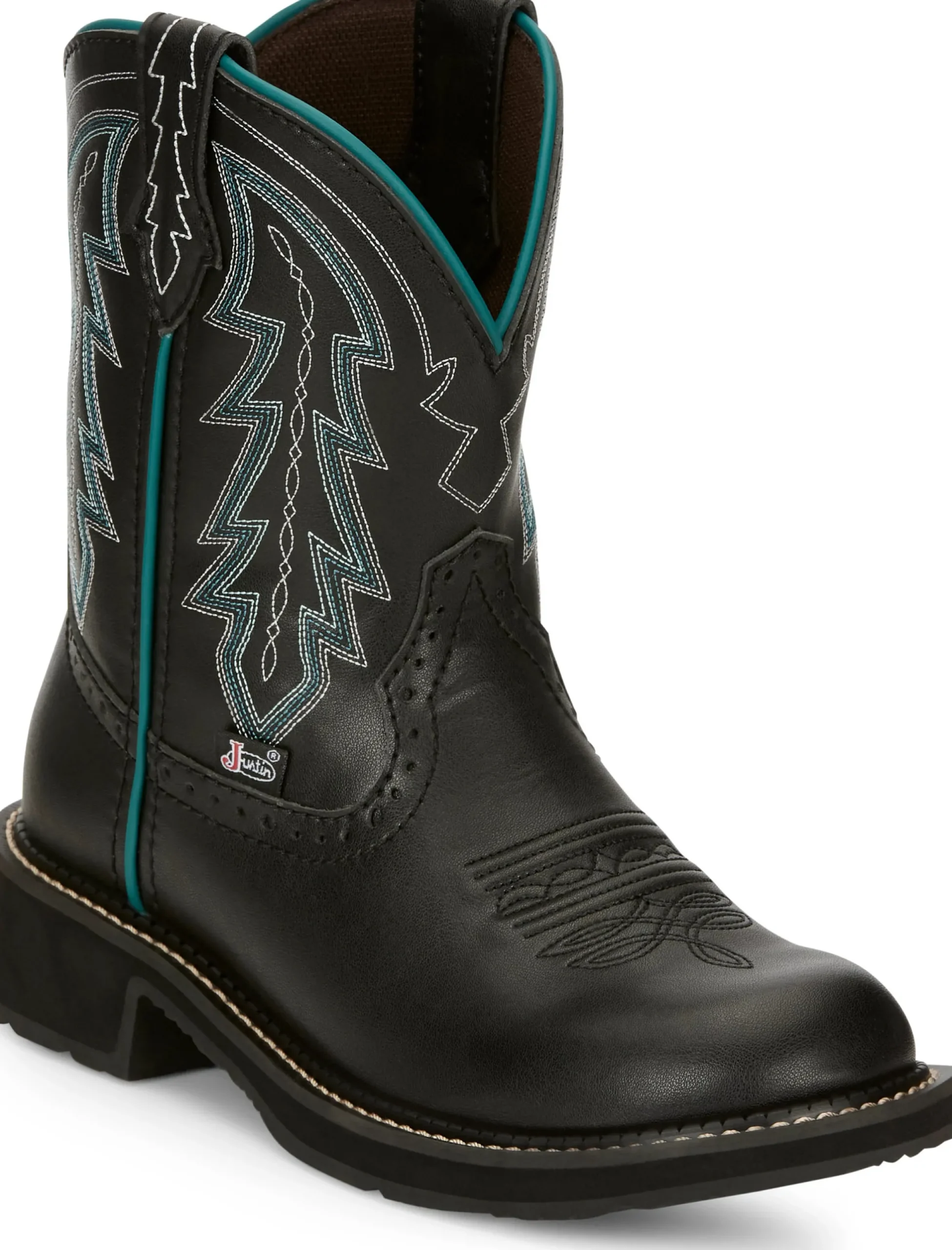 Justin Boots Lyla 8" Western Boot Black New