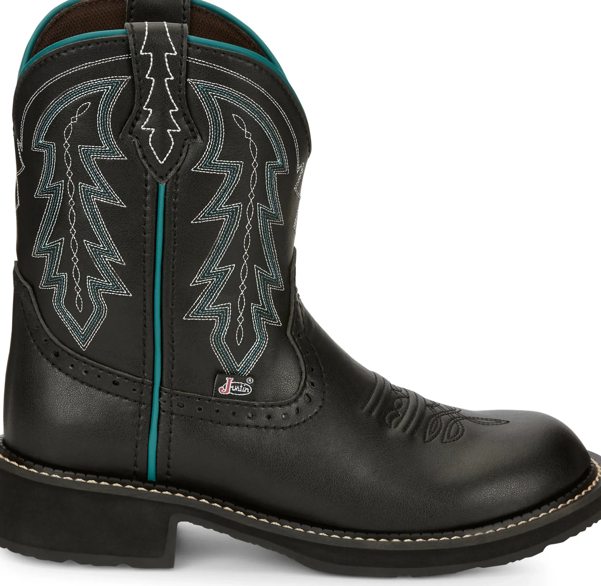 Justin Boots Lyla 8" Western Boot Black New
