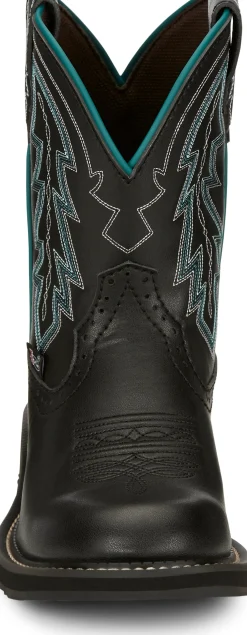 Justin Boots Lyla 8" Western Boot Black New