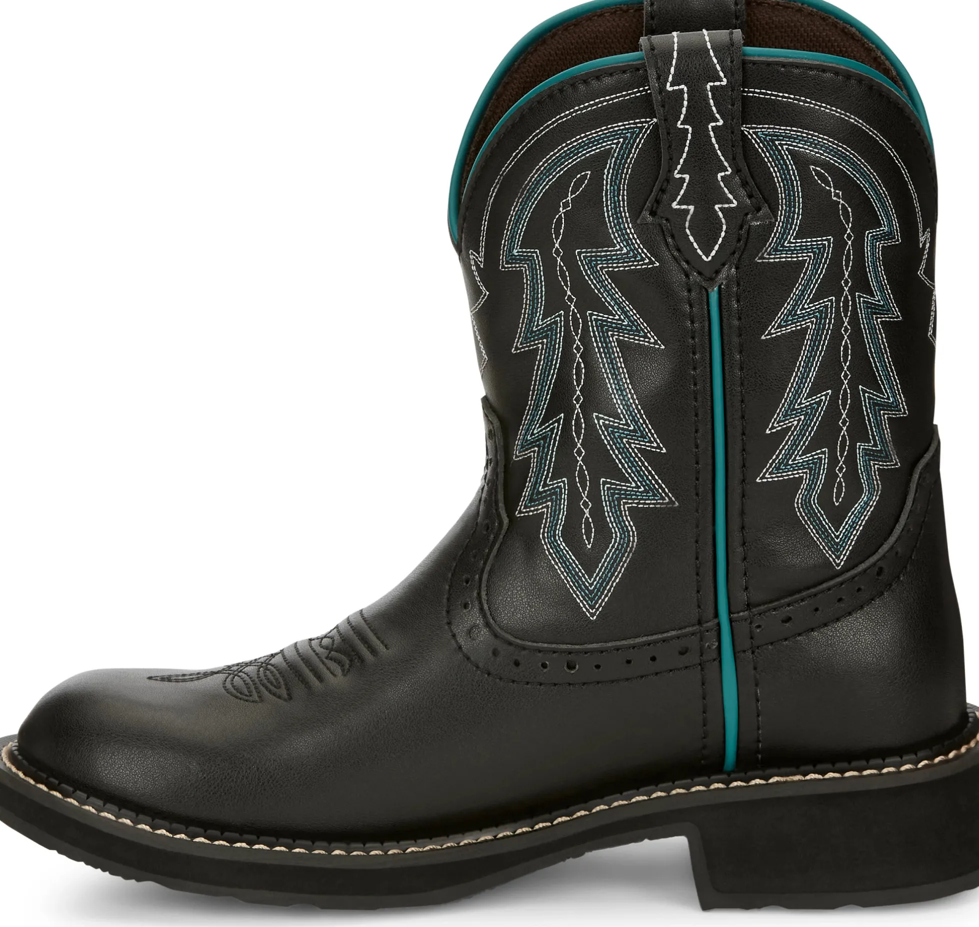 Justin Boots Lyla 8" Western Boot Black New
