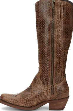Justin Boots Mcalester 15" Pull-On Womens Boot Cedar Viper Print Outlet