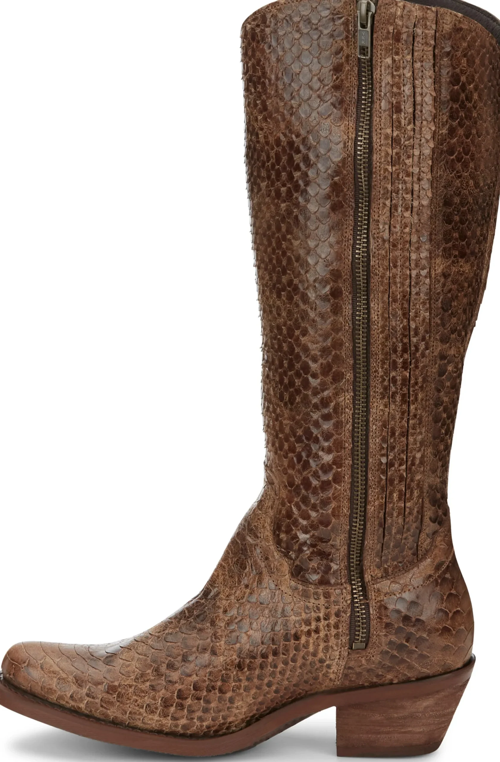 Justin Boots Mcalester 15" Pull-On Womens Boot Cedar Viper Print Outlet