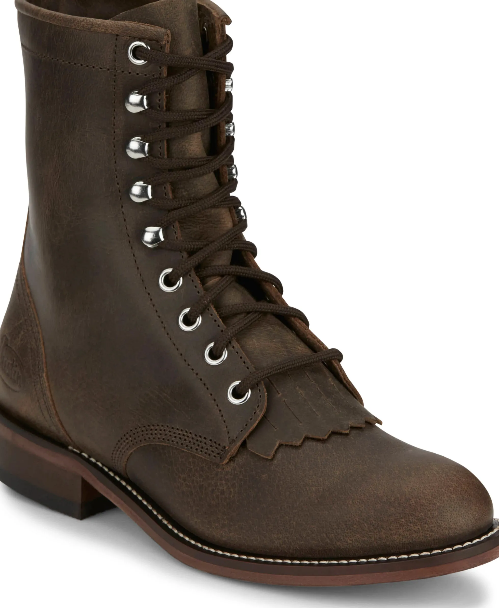 Justin Boots Mckean 7" Lace-Up Roper Brown Hot