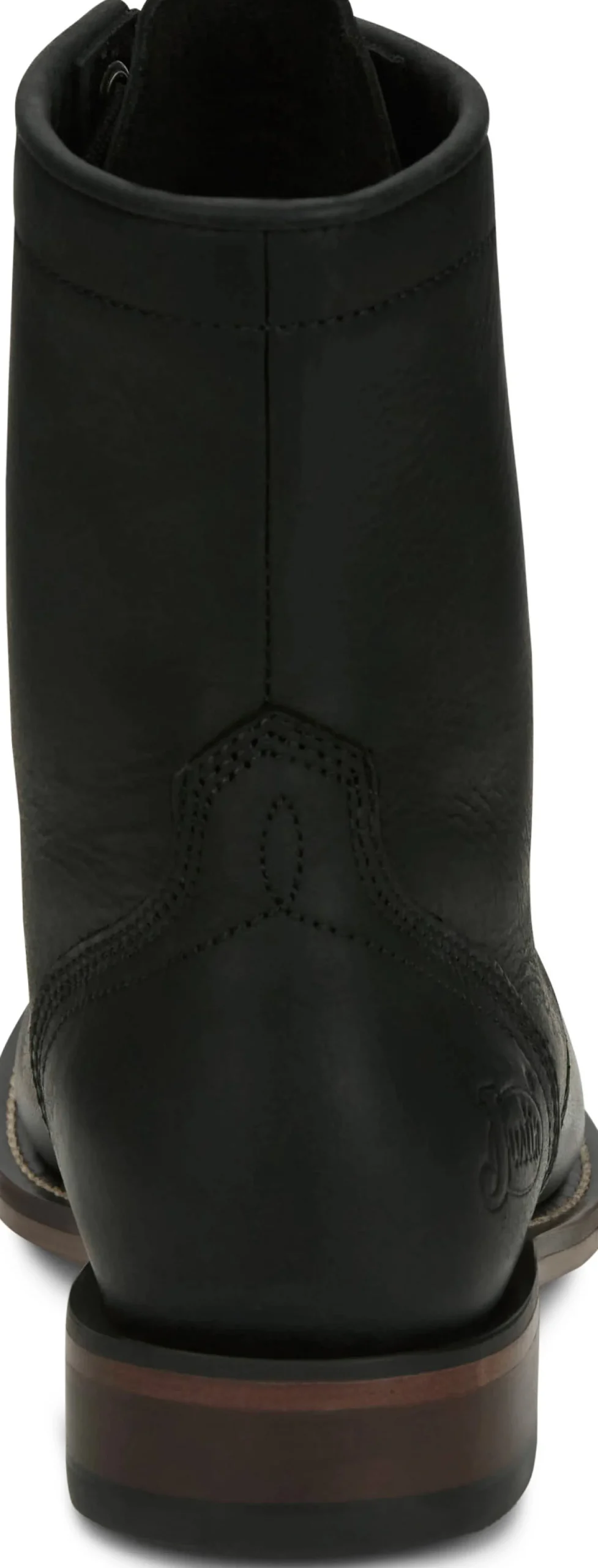 Justin Boots Mckean 7" Lace-Up Roper Black Clearance