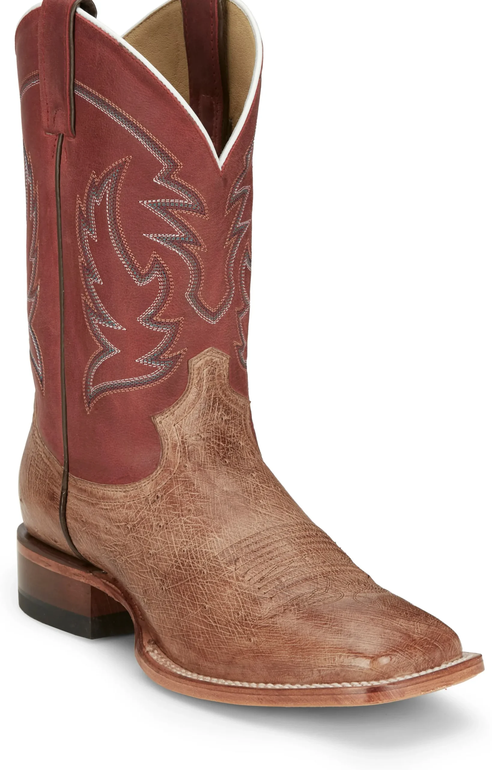 Justin Boots Mclane 11” Smooth Ostrich Vintage Tan New