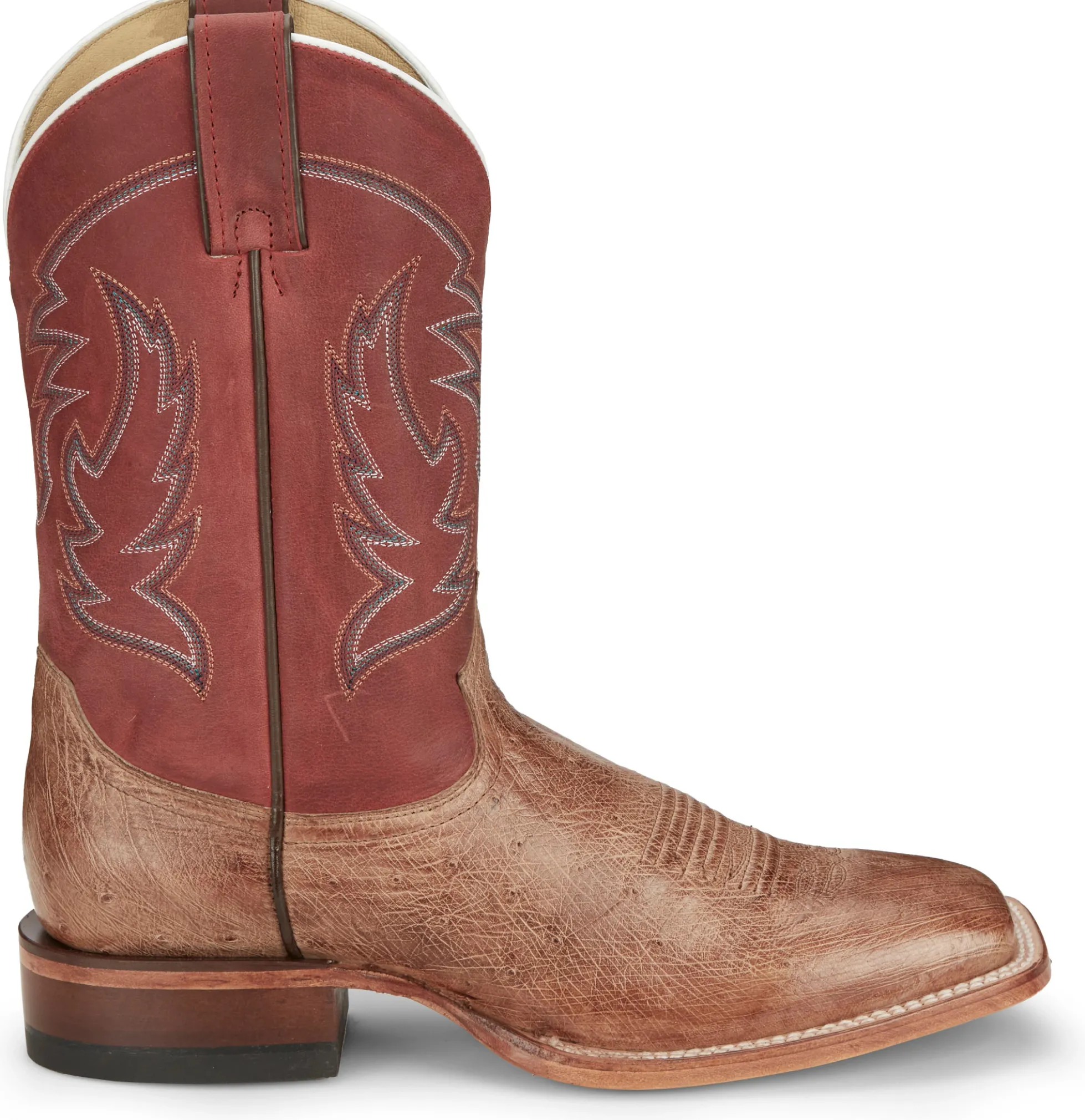 Justin Boots Mclane 11” Smooth Ostrich Vintage Tan New