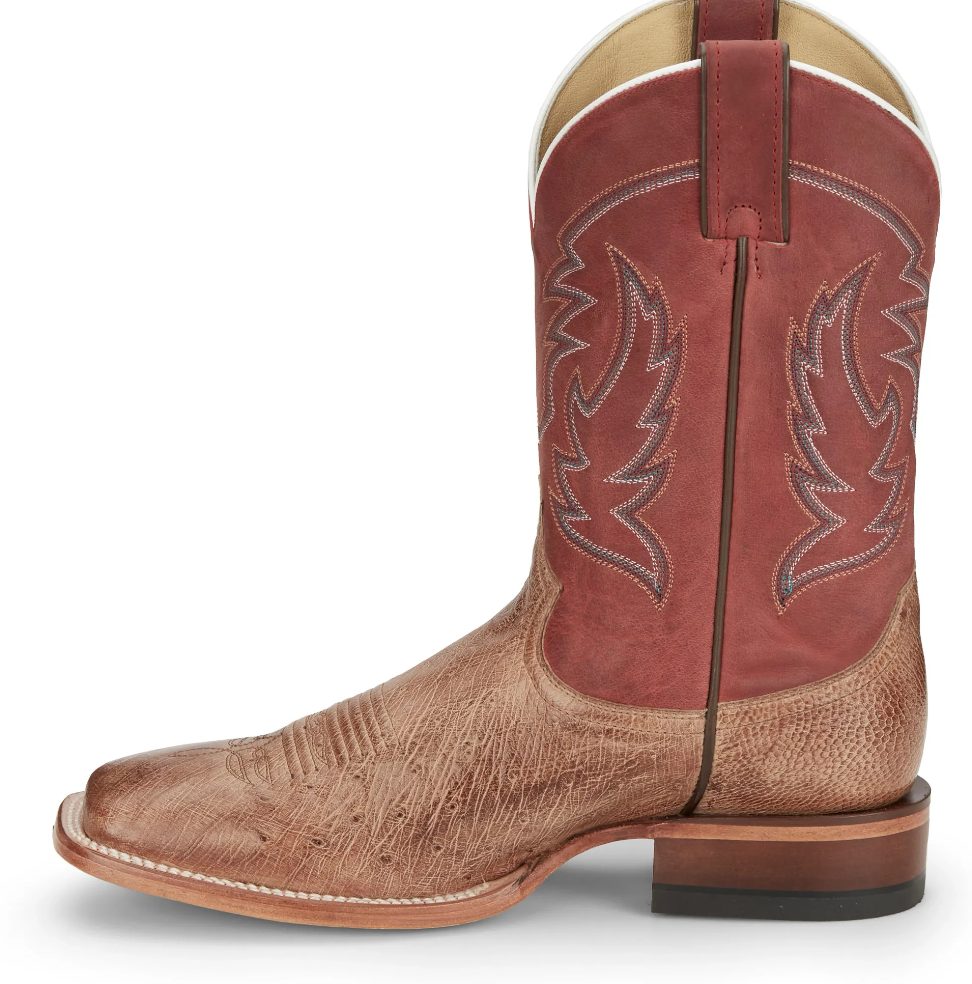 Justin Boots Mclane 11” Smooth Ostrich Vintage Tan New
