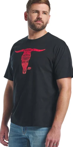 Justin Boots Men's Cowboy Live On Tee Black Hot