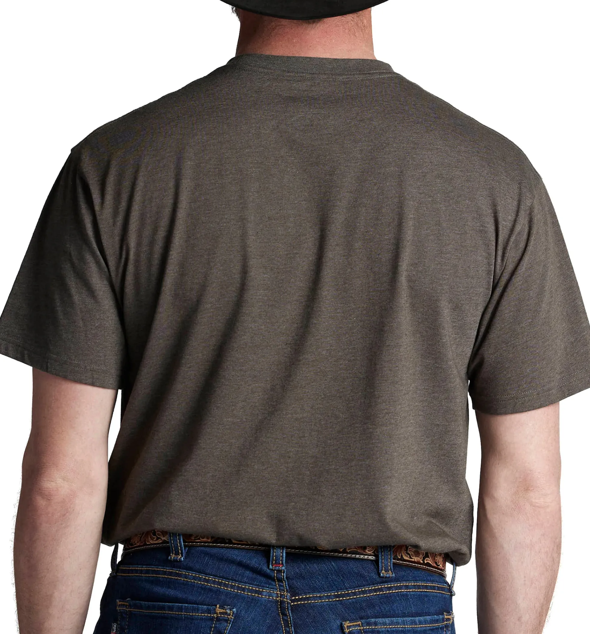 Justin Boots Men's Workwear Pocket Tee Heather Charcoal Outlet