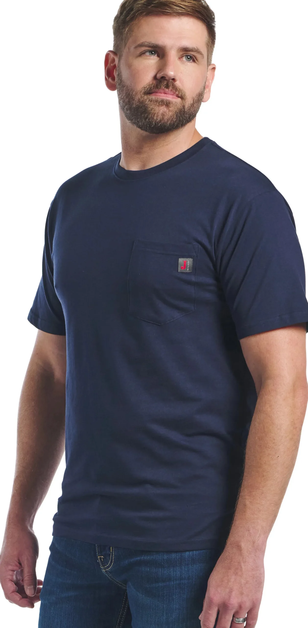 Justin Boots Men's Workwear Pocket Tee Navy Discount