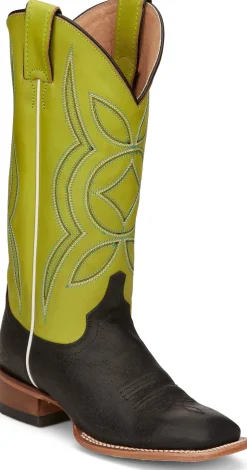Justin Boots Minick 13" Pull-On Women'S Boot Lime Green New