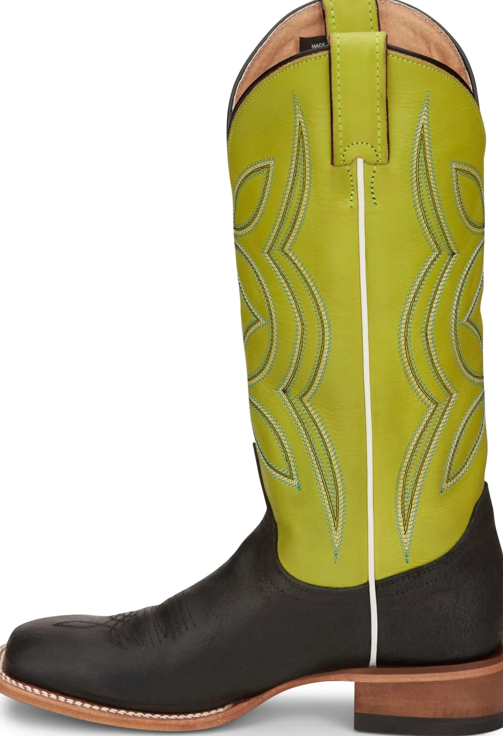 Justin Boots Minick 13" Pull-On Women'S Boot Lime Green New