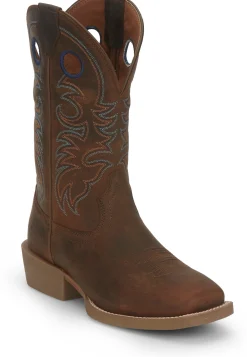 Justin Boots Muley 12" Western Coffee Brown Discount