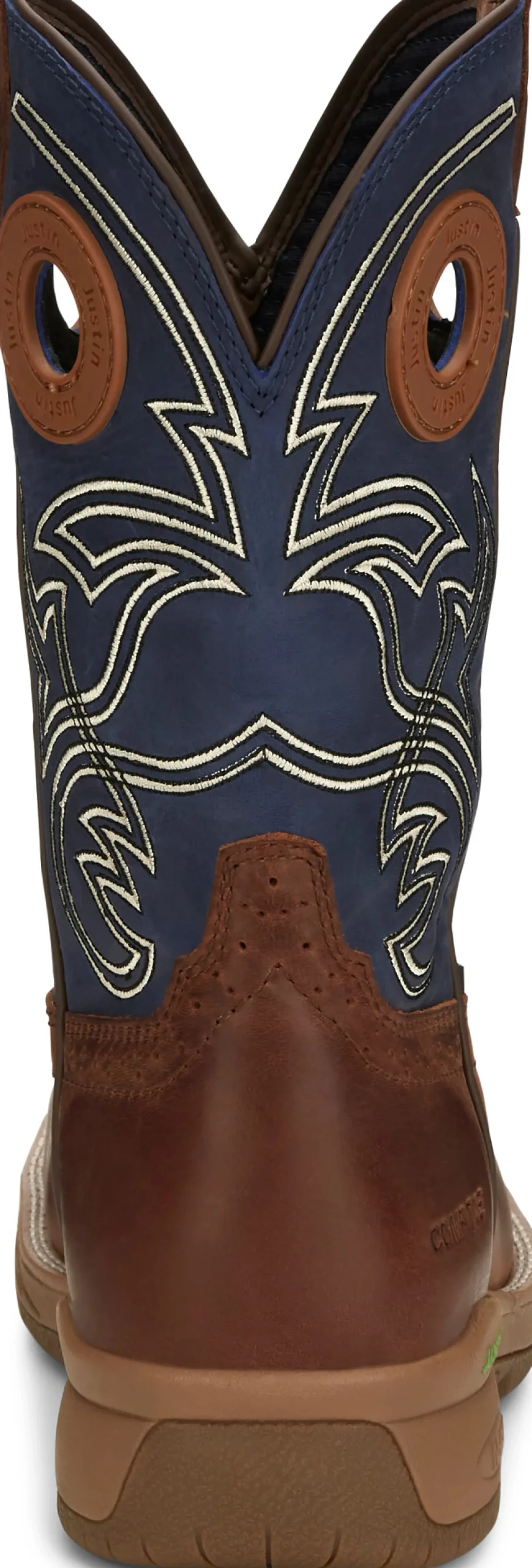 Justin Boots Nitread 11" Waterproof Nano Comp Toe Prussian Clearance