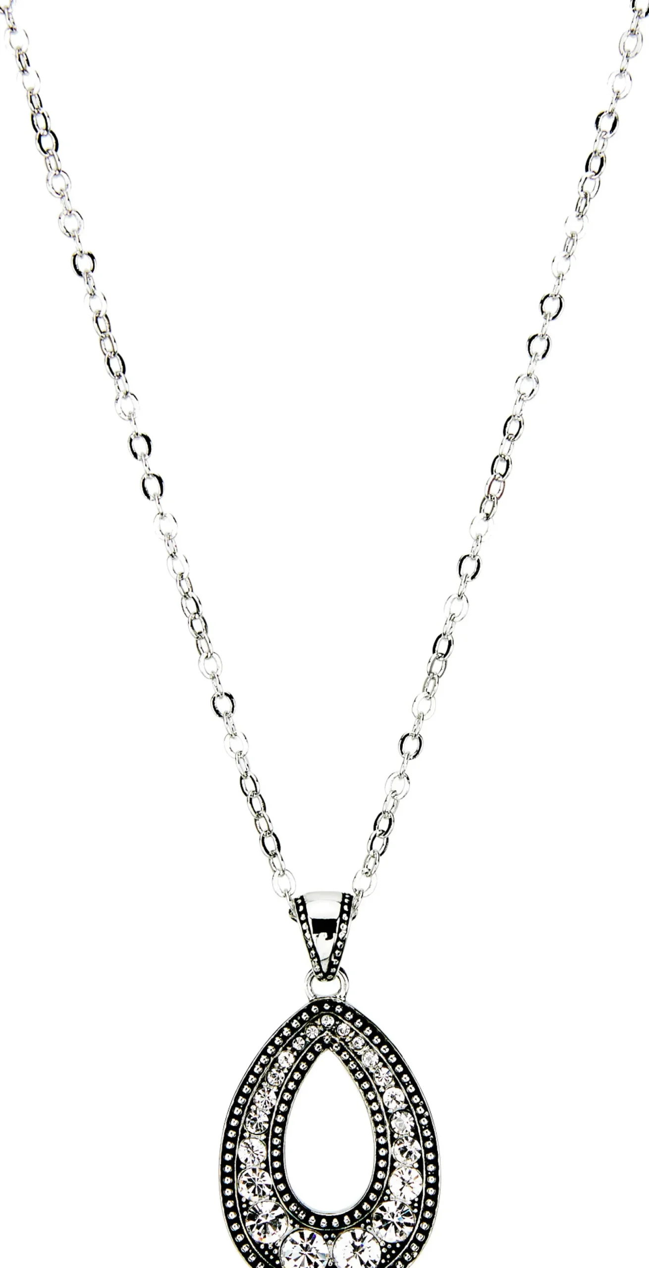 Justin Boots Oval Pendant Necklace Silver Discount