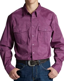 Justin Boots Paisley Button Down Plum Paisley Outlet