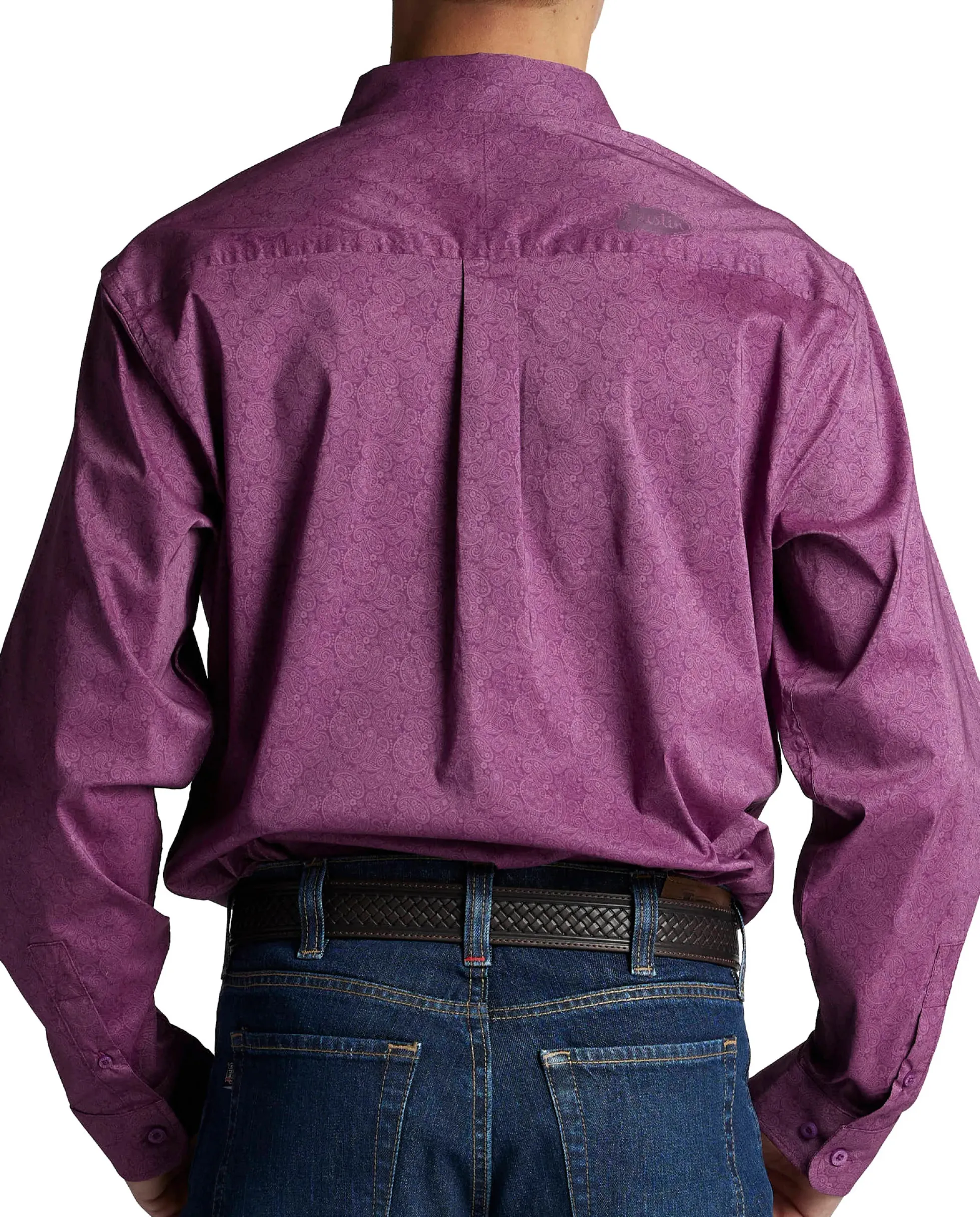 Justin Boots Paisley Button Down Plum Paisley Outlet