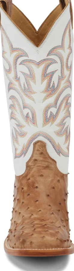 Justin Boots Pascoe 13" Full Quill Ostrich Antique Tan Outlet