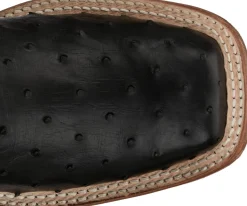 Justin Boots Pascoe 13" Full Quill Ostrich Black Best