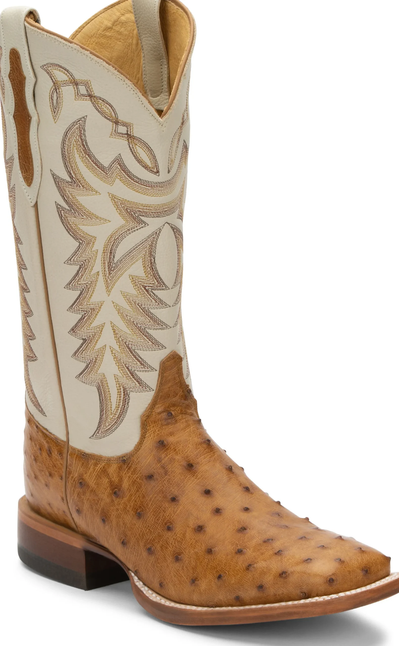 Justin Boots Pascoe 13" Full Quill Ostrich Antique Saddle Outlet