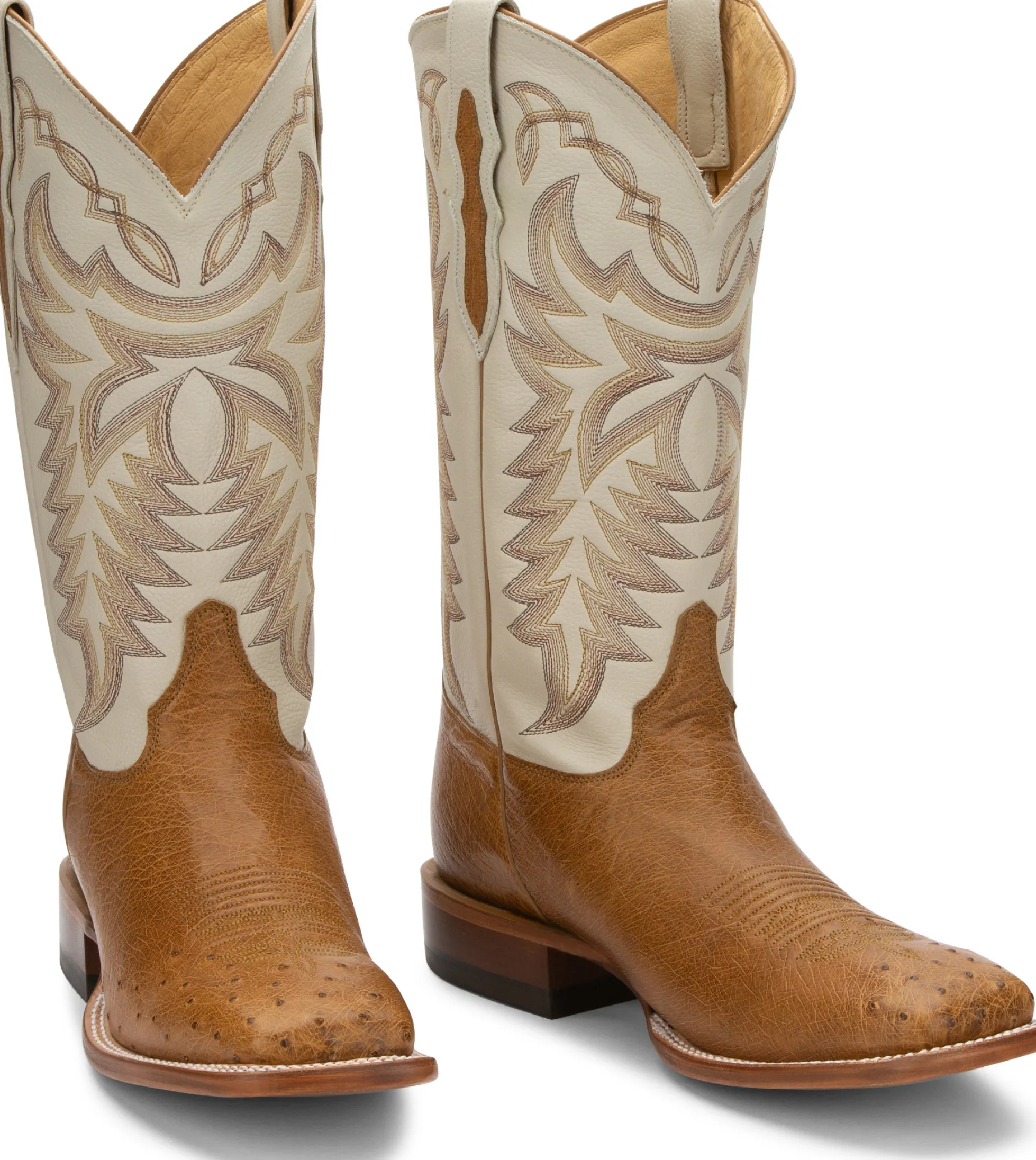 Justin Boots Pascoe 13" Smooth Ostrich Antique Saddle Sale