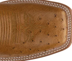 Justin Boots Pascoe 13" Smooth Ostrich Antique Saddle Sale