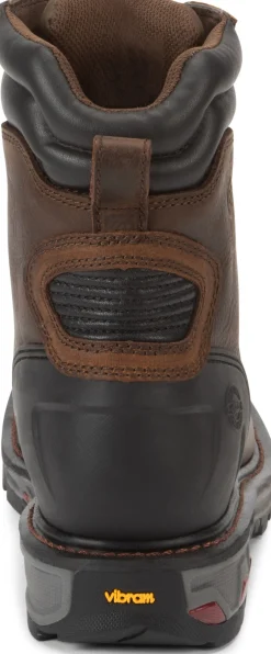 Justin Boots Pipefitter 8" Steel Toe Chocolate New