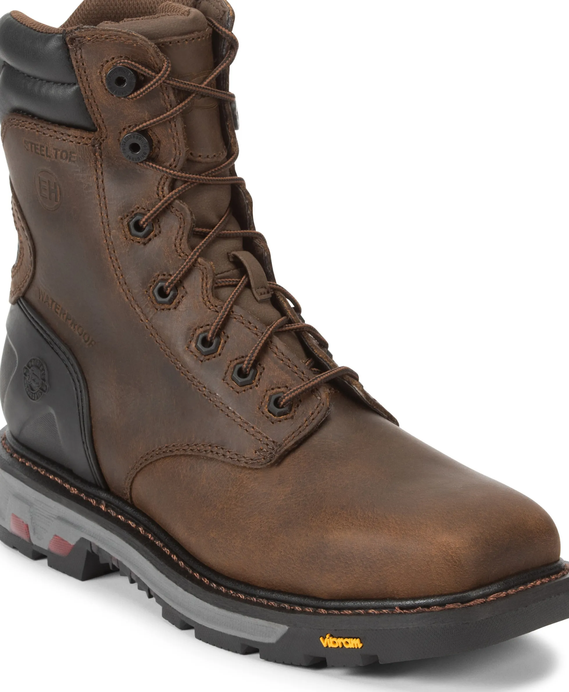Justin Boots Pipefitter 8" Steel Toe Aged Bark Outlet