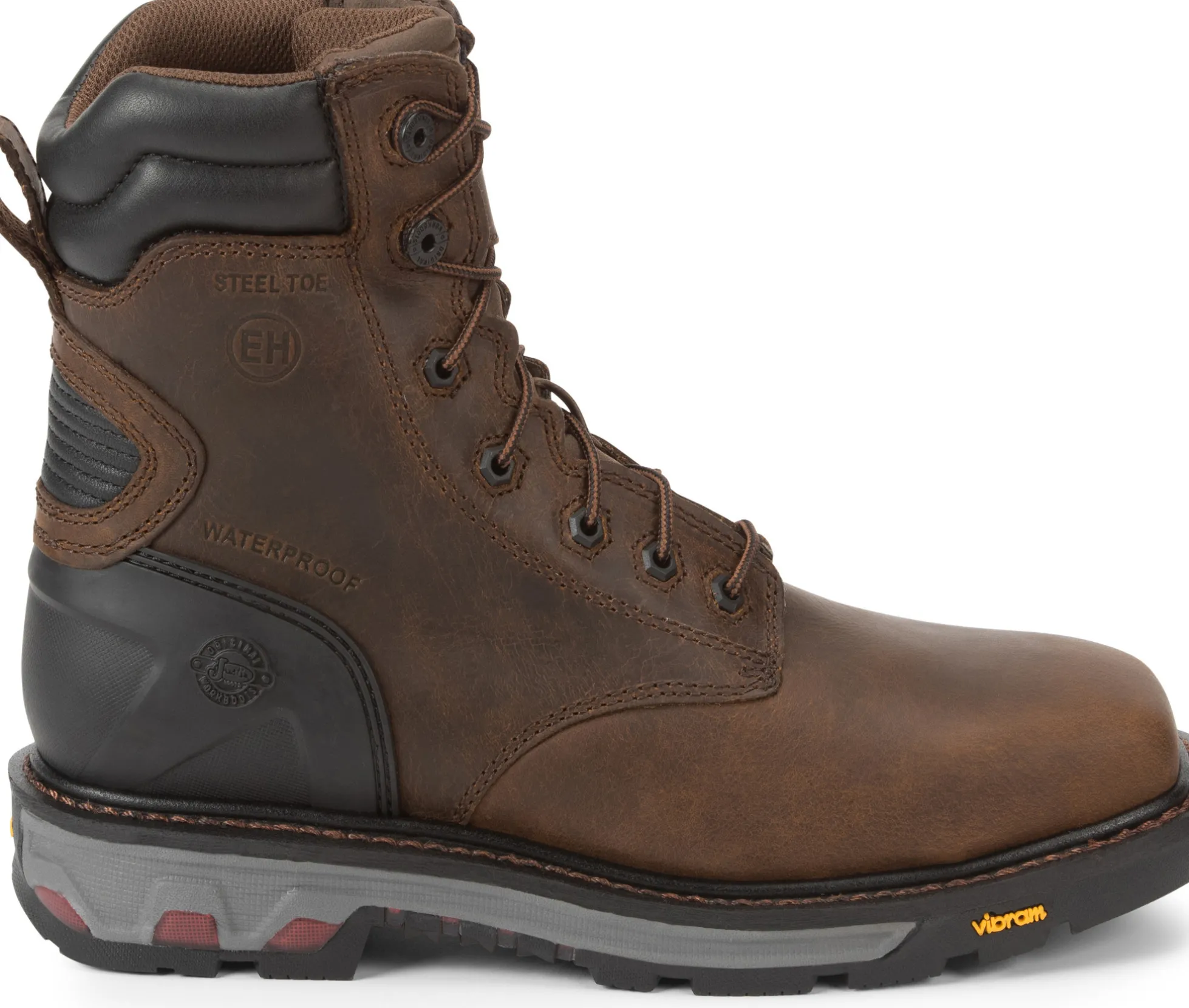 Justin Boots Pipefitter 8" Steel Toe Aged Bark Outlet