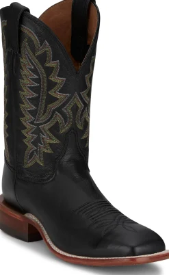 Justin Boots Poston 11" Western Jet Black Clearance