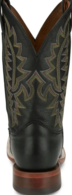 Justin Boots Poston 11" Western Jet Black Clearance