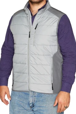 Justin Boots Puffer Vest Grey Outlet