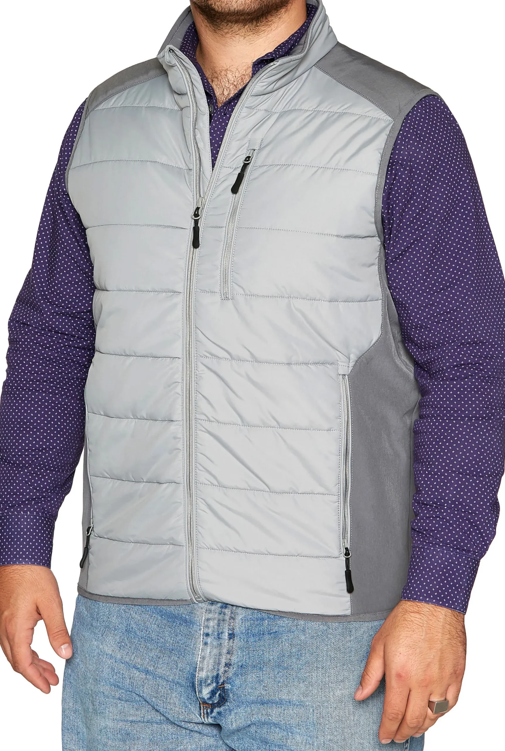 Justin Boots Puffer Vest Grey Outlet